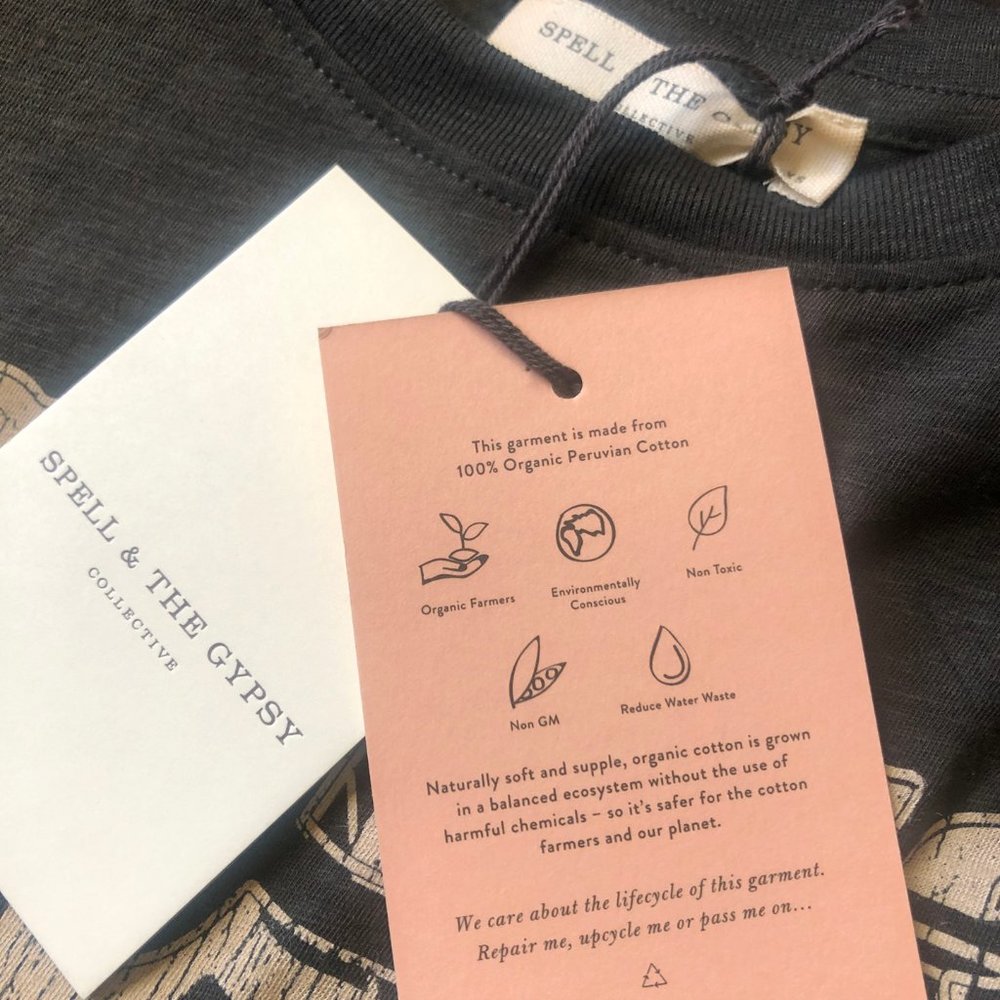 Spell & the Gypsy Stargazer Aries astrology organic T shirt — New With Tags - Picture 5 of 5